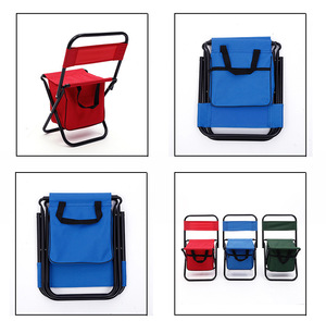 Folding Fishing Chair With Cooler <b>Bag</b> Camouflage Outdoor Portable Chair For Camping <b>Beach</b> Garden Use - Product Image 5
