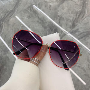 New Color Red Fashion <b>Large</b> <b>Frame</b> UV400 Sunglasses Irregular Wholesale Luxury Unisex Metal+PC - Product Image 4
