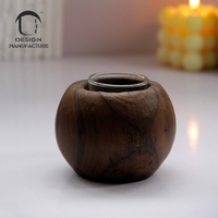 Bakhoor Jar Brûleur à cône en forme de pierre en bois de Tradnary