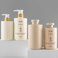 300ml 500ml Bouteille de shampooing en plastique HDPE doux au toucher mat avec bouchon rabattable Bouteilles de lavage de lotion pour le corps fantaisie avec bouchon à vis