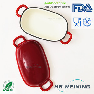 Cocotte en <span class=keywords><strong>fonte</strong></span> <span class=keywords><strong>émaillée</strong></span> pour la cuisson de pizzas et pains, facile à nettoyer, résistante à la chaleur, compatible gaz et induction - Product Image 1