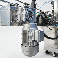Machine de remplissage de bouteilles de liquides, sauces, cosmétiques et crèmes, entièrement automatique, pneumatique, à commande PLC, haute précision, avec trémie de mélange