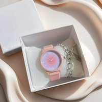 Jam tangan Quartz cantik wanita, versi Korea murah warna permen sederhana Quart Online kustomisasi tersedia
