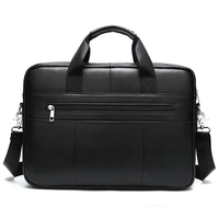 Vente en gros Sacs pour ordinateur portable en cuir pour bureau d'affaires Sacoche en cuir Porte-documents avocats Porte-documents en cuir véritable pour hommes