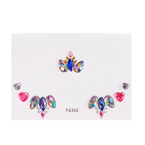 Personnalisable Écologique <span class=keywords><strong>Visage</strong></span> Gemmes Étoile Lune Tatouage Autocollant Sexy <span class=keywords><strong>Visage</strong></span> Maquillage Étanche <span class=keywords><strong>Strass</strong></span> Filles Femmes Coloré Faux - Product Image 3