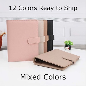 Yihe 6-Ring A5 Agenda Binder Planner copertina per Notebook in rilievo pelle Litchi 35MM argento mensile/giornaliero/settimanale regalo per ufficio per - Product Image 2