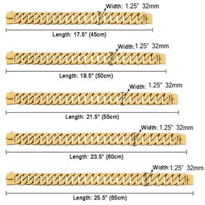 Collar de oro para perro bulldog, accesorios para mascotas, decoración, estilo frío - Product Image 4