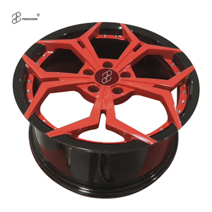 Jantes forgées en alliage PENGZHEN, <span class=keywords><strong>prix</strong></span> EXW, <span class=keywords><strong>rouge</strong></span> et noir, cinq branches multiples, 5x114.3, 17, 18, 19, 20 pouces, pour <span class=keywords><strong>Mustang</strong></span>, MOQ 4 - Product Image 3
