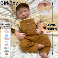 20 inç LouLou Premium Saf Silikon Yeniden Doğmuş Bebek El Yapımı Detaylı Gerçekçi Bebek Gövdesi Kişiselleştirilmiş Koleksiyonluk ve Hediyelik Amaçlı