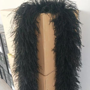 Écharpe en plumes d'autruche teintes violettes écologiques en gros, 5 plis, <span class=keywords><strong>pour</strong></span> <span class=keywords><strong>femmes</strong></span>, décoration de fête à domicile, décoration de Noël, <span class=keywords><strong>bricolage</strong></span>, costume, danse - Product Image 3