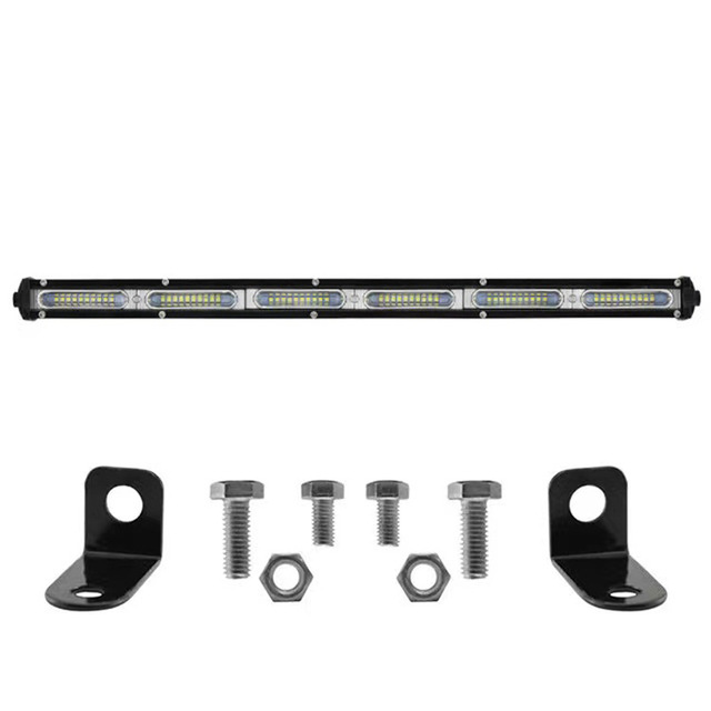Super Bright 7\" 14\" 20\" Single Row Super Slim LED Light Bar for ATV UTV Truck Made of Plastic 12V 24V Car Tray