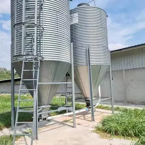 Silo pengumpan unggas 275gsm Silo pakan babi/Silo umpan ayam/sistem pemberi makan otomatis Silo