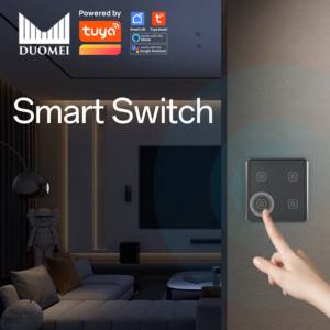 สวิตช์ไฟแบบสัมผัส Zigbee สำหรับพื้นผิวโค้งอะลูมิเนียมและกระจก 1/2/3/4 ปุ่ม รองรับสมาร์ทโฮม Google Alexa - Product Image 2