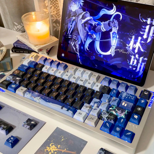 137 Teclas Genshin Impact Kyryll Chudomirovich Flins, Teclas de Anime PBT Cherry para <span class=keywords><strong>Teclado</strong></span> Mecánico Made68 Mad68 Wooting 60 - Product Image 2