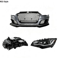 Kit carrosserie de pare-chocs avant style RS3 avec calandre nid d'abeille et phares pour Audi A3 S3 8V 2013-2016 (modèles 13-16)