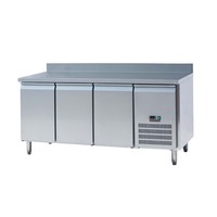 Équipement de cuisine pour restaurant commercial, réfrigérateur sous comptoir en acier inoxydable 304, refroidissement par ventilateur, 3 portes, capacité 400L