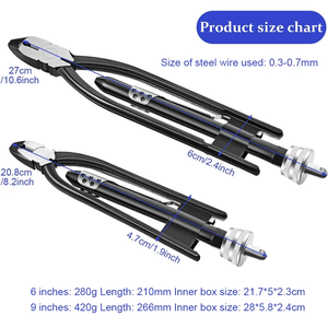 ओएम 6 इंच सुरक्षा तार, तार ट्विस्टिंग उपकरण, विमान ऑटो उद्योग के लिए लॉक वायर मोड़ना उपकरण - Product Image 5