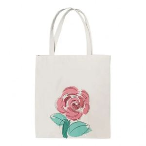 Sac fourre-tout en toile de coton biologique réutilisable et écologique, personnalisable avec logo imprimé, à longues poignées, pour courses (OEM & ODM) - Product Image 1