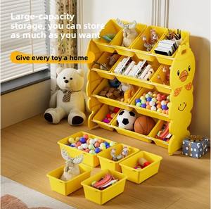 Prateleira de Armazenamento para Brinquedos Infantis IFX Little <span class=keywords><strong>Cute</strong></span> Duck, Organizador para Bebês, Estante para Livros, Armário de Armazenamento Multi-camadas para Quarto Infantil - Product Image 1