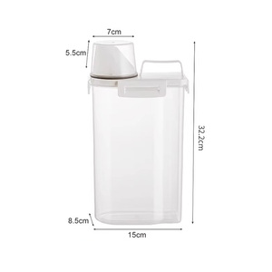 Custom Multi Functional Transparent <strong>Laundry</strong> Detergent Jar Clear Washing <strong>Powder</strong> <strong>Container</strong> Plastic Dry Food Storage <strong>Container</strong> - Product Image 5
