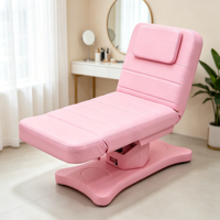 Lit de beauté électrique multifonctionnel à 3 moteurs avec télécommande, chaise de spa faciale réglable, lit de massage pour extensions de cils et tatouages