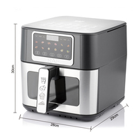 Friteuse à air de grande capacité RAF 1700W Appareil de cuisson sans huile Four multi-usages numérique 8L avec air chaud à 360 degrés