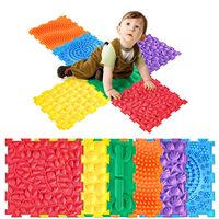 Tapis sensoriels pour enfants autistes, tapis de jeu de massage, puzzle, jeu, carreaux de sol texturés en silicone pour enfants et tout-petits