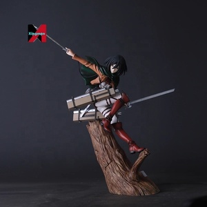 Figurine PVC de dessin animé Mikasa Ackerman Attack Titan <span class=keywords><strong>ARTFX</strong></span> Stump Levi pour garçons, statue décorative pour la maison, cadeau, objet de collection d'anime, artisanat en plastique - Product Image 1