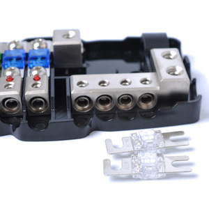 Fuse Holder <b>With</b> <b>Led</b> <b>Light</b> 4 Way Automotive Fuse Box For Car Audio <b>Wiring</b> Repair - Product Image 1
