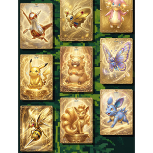 Jeu de société PY, Boîte mystère limitée, Carte métallique de bande dessinée, Carte <span class=keywords><strong>Poki</strong></span>, Fournisseur en gros, Haute qualité, Collection Pika-chuu, Fan Art personnalisé - Product Image 6