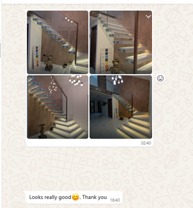 Escaliers en bois en spirale intérieurs solides CBMmart, marches en bois flottantes, marches en bois pour villa - Product Image 6