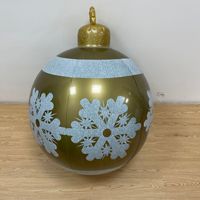 Vente en gros 60cm PVC gonflable boule de Noël nouvelle grande boule de Noël décorée en plein air fournitures de fête promotionnelles