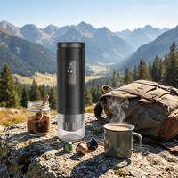 Cafetière portable semi-automatique à chargement rapide USB et alimentée par batterie avec système de brassage pour utilisation en extérieur, à l'hôtel ou en voiture