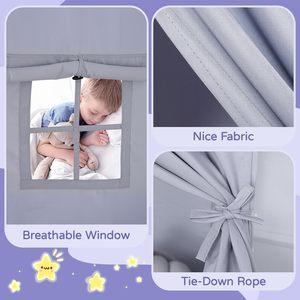 Tente de jeu portable en forme de château de princesse, petite tente d'été carrée en coton pour enfants, maison de jeu pour enfants - Product Image 4