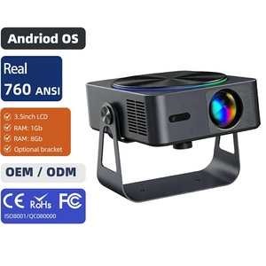 โปรเจคเตอร์พกพาขนาดเล็ก LED LCD รุ่นใหม่ล่าสุด ระบบ Android รองรับความละเอียด 4K 1080P พร้อม WIFI 6 สำหรับ Netflix ปรับค่า Keystone อัตโนมัติ ความสว่าง 750 ลูเมนส์ รุ่น A005 - Product Image 1