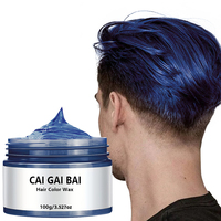 Coloration capillaire temporaire de marque personnalisée, cire pour peinture à l'argile, teinture mate pour les cheveux, cire de couleur pour fête, pommade pour cheveux