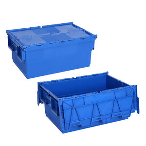 A buon mercato pesante industriale logistico pp allegata del coperchio di spedizione del contenitore attaccato tote contenitore di stoccaggio impilabile - Product Image 1