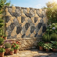 Revêtement mural en PU imitation roche de montagne brisée, ignifuge, doux et mat, pour chambre à coucher, salon, hall, salle à manger, piscine et extérieur