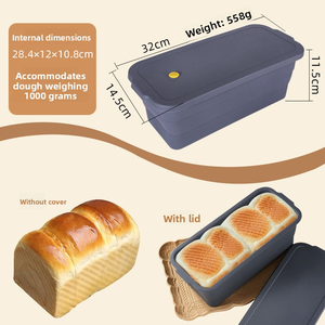 Moule à pain grillé, à gâteau et à pâtisserie, pliable, épaissi et agrandi, boîte <span class=keywords><strong>de</strong></span> conservation alimentaire, grande capacité, outils pour faire des glaçons - Product Image 2