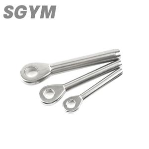 ステンレス鋼316マリングレードワイヤーロープスウェージアイターミナル1/8 3/8 4mm 6mmボート船ヨットカヌーカヤック用 - Product Image 4