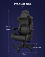 Fauteuil de Gaming Exécutif Personnalisé 4D avec Accoudoirs Pliables, Refroidissement, Convertible, en Cuir Véritable, Base en Alliage d'Aluminium, Inclinable et Massant – Direct Usine
