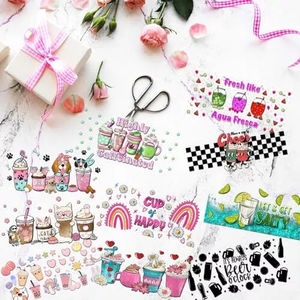 Oferta Especial: Calcomanías UV DTF de Dibujos Animados para Vasos de 16 oz, Adhesivos Suaves, Duraderos e Impermeables con Diseño de Cantante Femenina para Tazas - Product Image 3