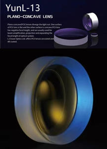 เลนส์ทรงกระบอกแบบ Plano-concave ยี่ห้อ Yun-L รุ่น Bk7 พร้อมเคลือบ AR  สามารถปรับแต่งขนาดได้ตามต้องการ รุ่น YL-CY005 สำหรับระบบออปติคอล - Product Image 5