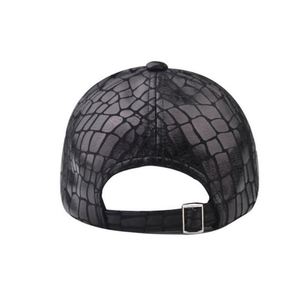 Casquette de baseball pour homme en cuir de crocodile PU, casquette de baseball rose doré brillant, casquette de sport - Product Image 4
