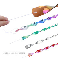 Bâton répulsif pour oiseaux coloré et réfléchissant de 12 pouces, spirale en plastique, bâton rotatif pour répulsif d'oiseaux pour arbres