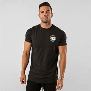 Vente en gros d'usine de t-shirts ajustés 100% coton de haute qualité pour hommes t-shirts avec logo pour hommes - Product Image 1