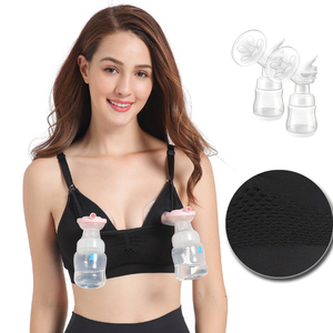Personalizado tipo X espalda delantera abierta Fitness maternidad <span class=keywords><strong>embarazo</strong></span> Yoga deportes sin costuras lactancia sujetador ropa - Product Image 3