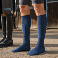 Chaussettes d'équitation unisexes à grande capacité de production, respirantes, rembourrées, montantes jusqu'au genou, pour l'entraînement en arène