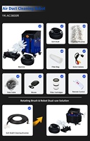 Robot Pembersih Saluran AC Listrik Baru dengan Kamera HD dan Vakum 3600W untuk Pembersihan Saluran Udara