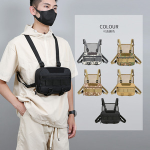 Bolso de <span class=keywords><strong>pecho</strong></span> deportivo multifuncional para hombre, con doble bolsillo en el hombro, estilo militar, táctico, antirrobo, para viajes al aire libre - Product Image 3